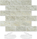 STICKGOO Subway Tile Peel and Stick Backsplash - Easy 3D Beige Green
