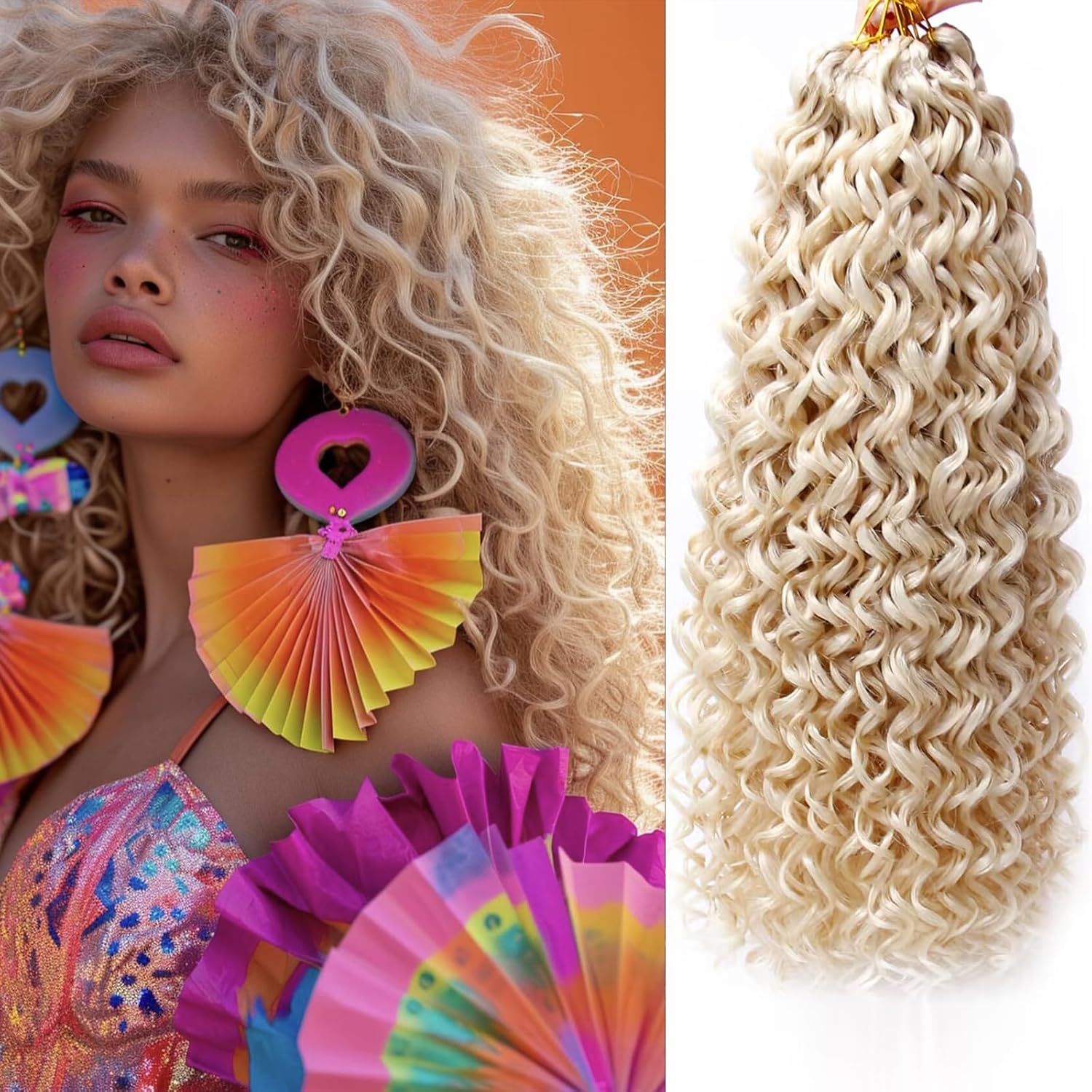 8 Packs Curly Crochet Hair for Black Women - Deep Wave Extensions