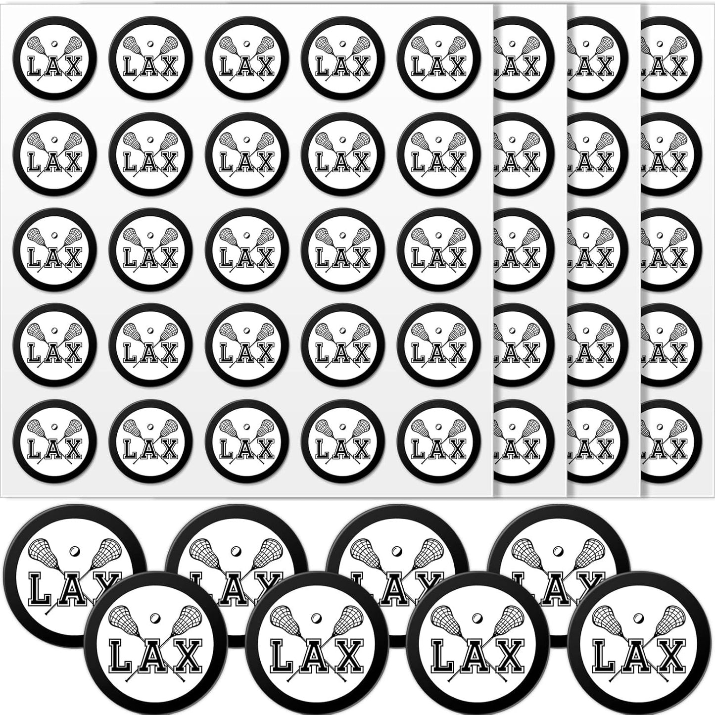 100 Lacrosse Stickers: Adhesive & Durable!