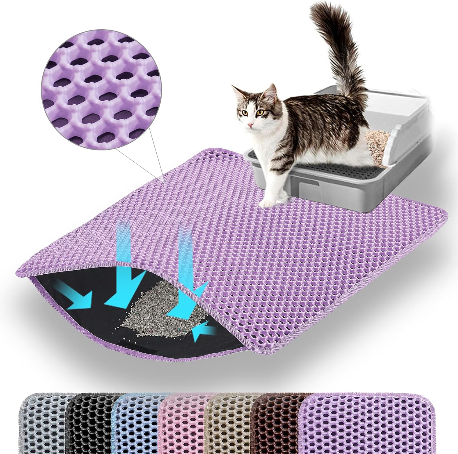 Jumbo Cat Litter Mat for Easy Cleanup and Odor Control