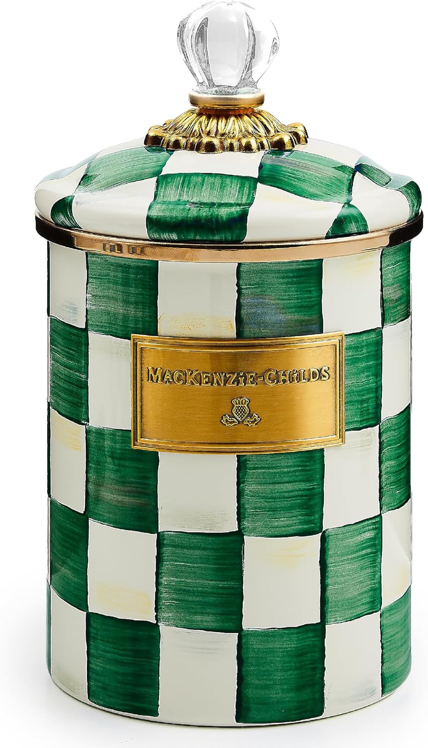 MACKENZIE-CHILDS Medium Enamel Canister for Kitchen Storage