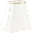 Square Cut Corner Lampshade Spider 8x14x11 in - Modern Beige Cream