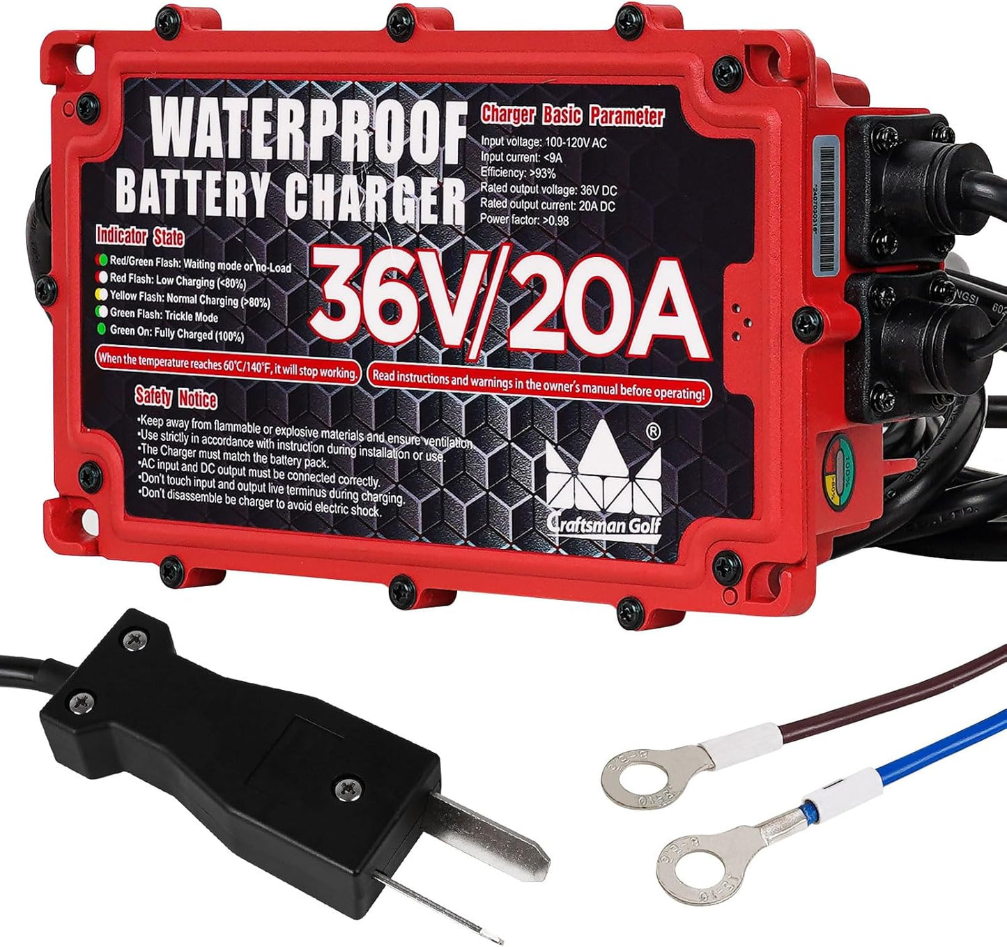 Craftsman Golf 36V Golf Cart Battery Charger- Fast Charging