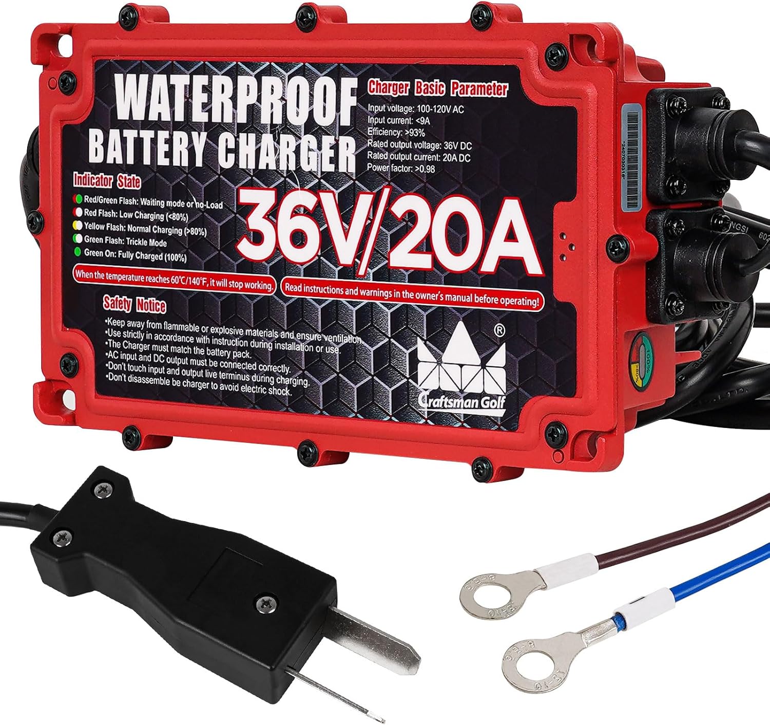 Craftsman Golf 36V Golf Cart Battery Charger- Fast Charging
