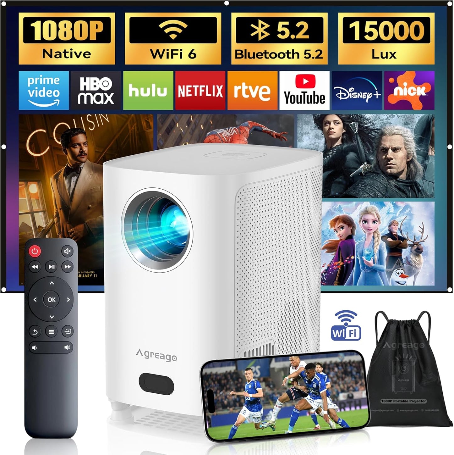 Ultimate Outdoor Movie Experience with 15000 Lumens Projector