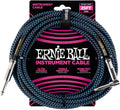 Ernie Ball Braided Instrument Cable 25ft Straight/Angle - Durable