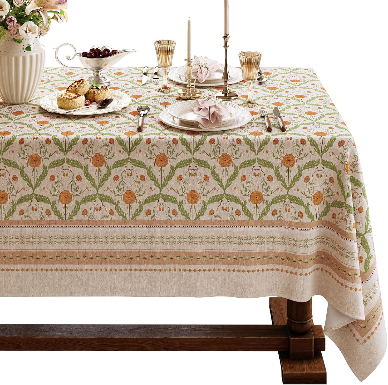 French Linen Tablecloth Rectangular for Elegant Dining Events