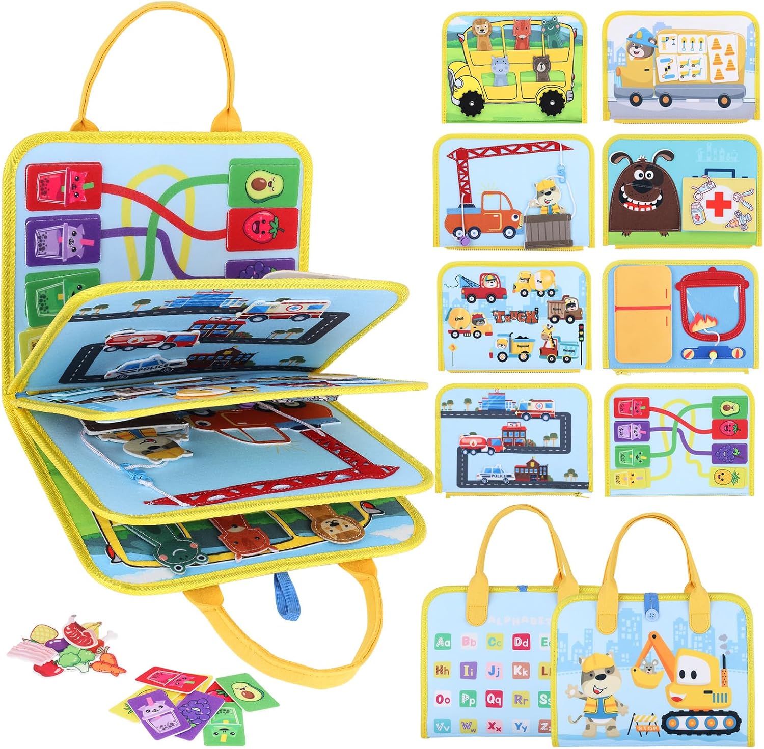 Portable Educational Toddler Busy Book - Endless Fun!