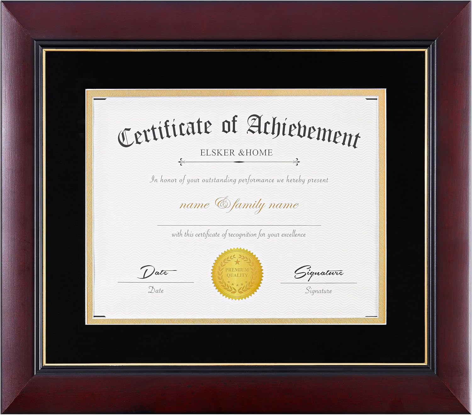 ELSKER&HOME Wide Solid Wood Diploma Frame for 11x14 Documents