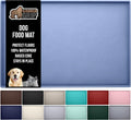 Waterproof Raised Edge Silicone Pet Feeding Mat 28x18 in - Blue