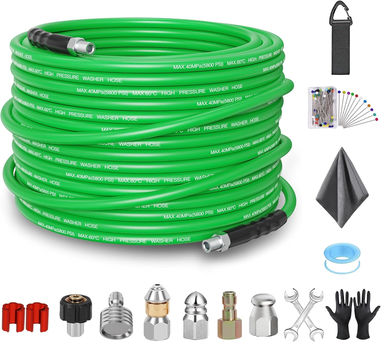 Sewer Jetter Kit for Pressure Washer - Unclog Drains Effortlessly