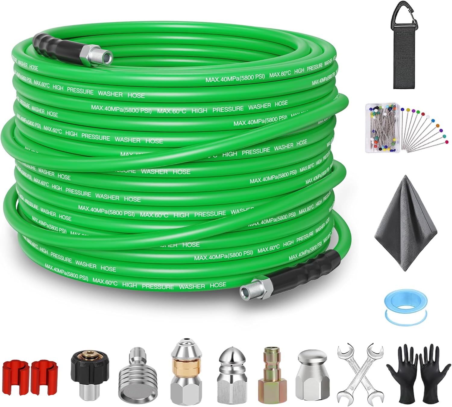Sewer Jetter Kit for Pressure Washer - Unclog Drains Effortlessly