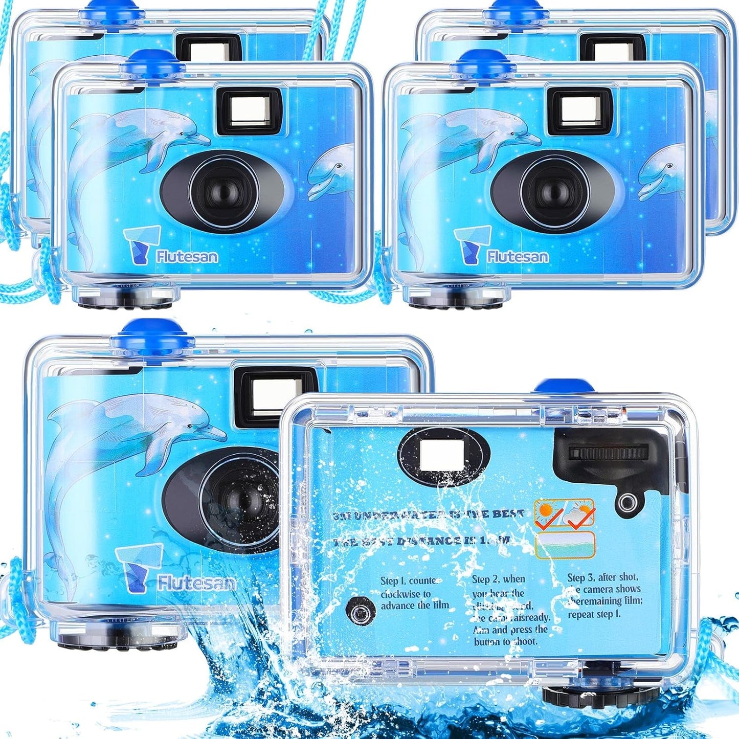 Waterproof Disposable Camera 24 Exp. 400 ASA Film for Summer Fun