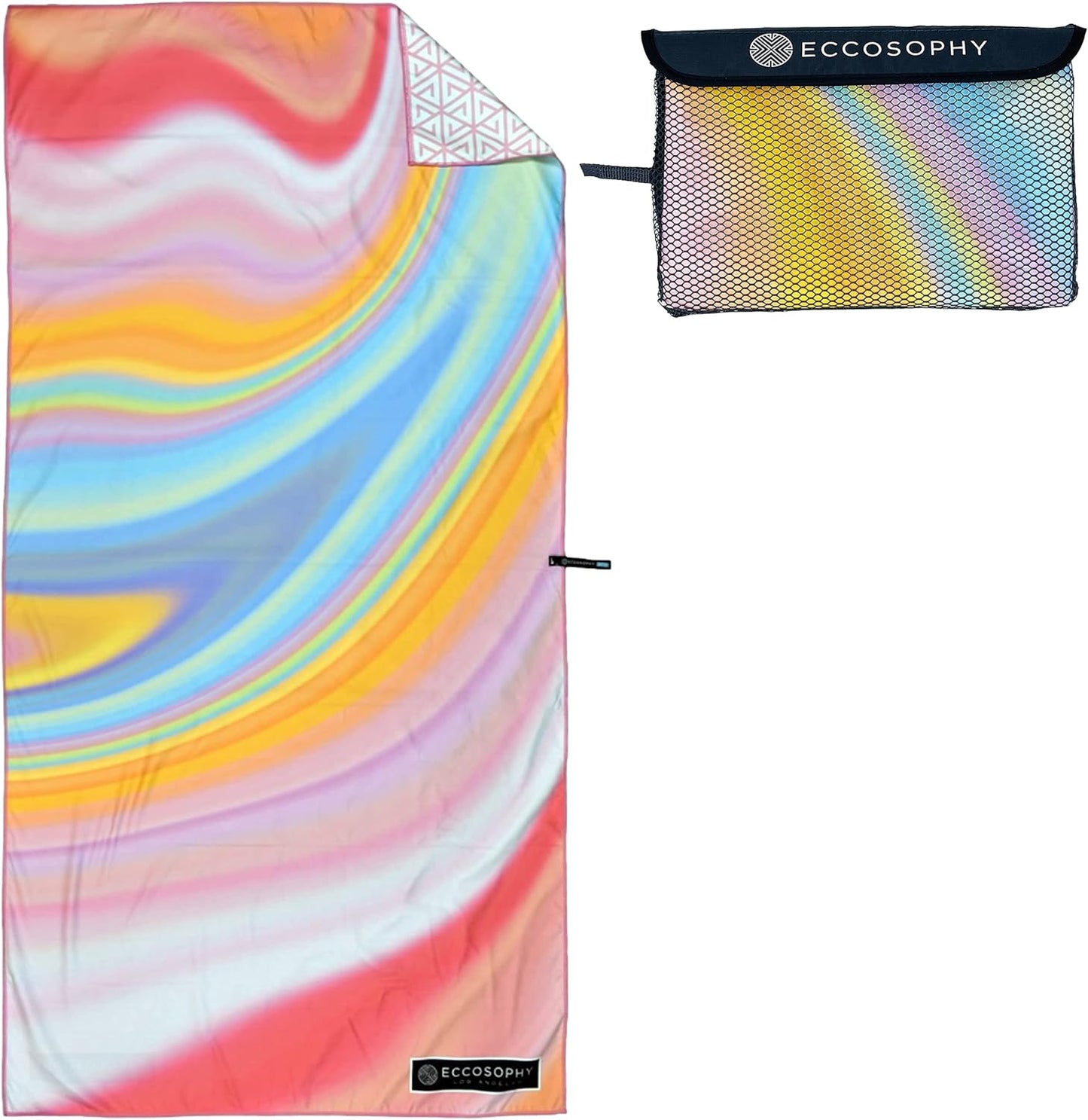 ECCOSOPHY Microfiber Beach Towel - Quick Dry, Sand Free Fun