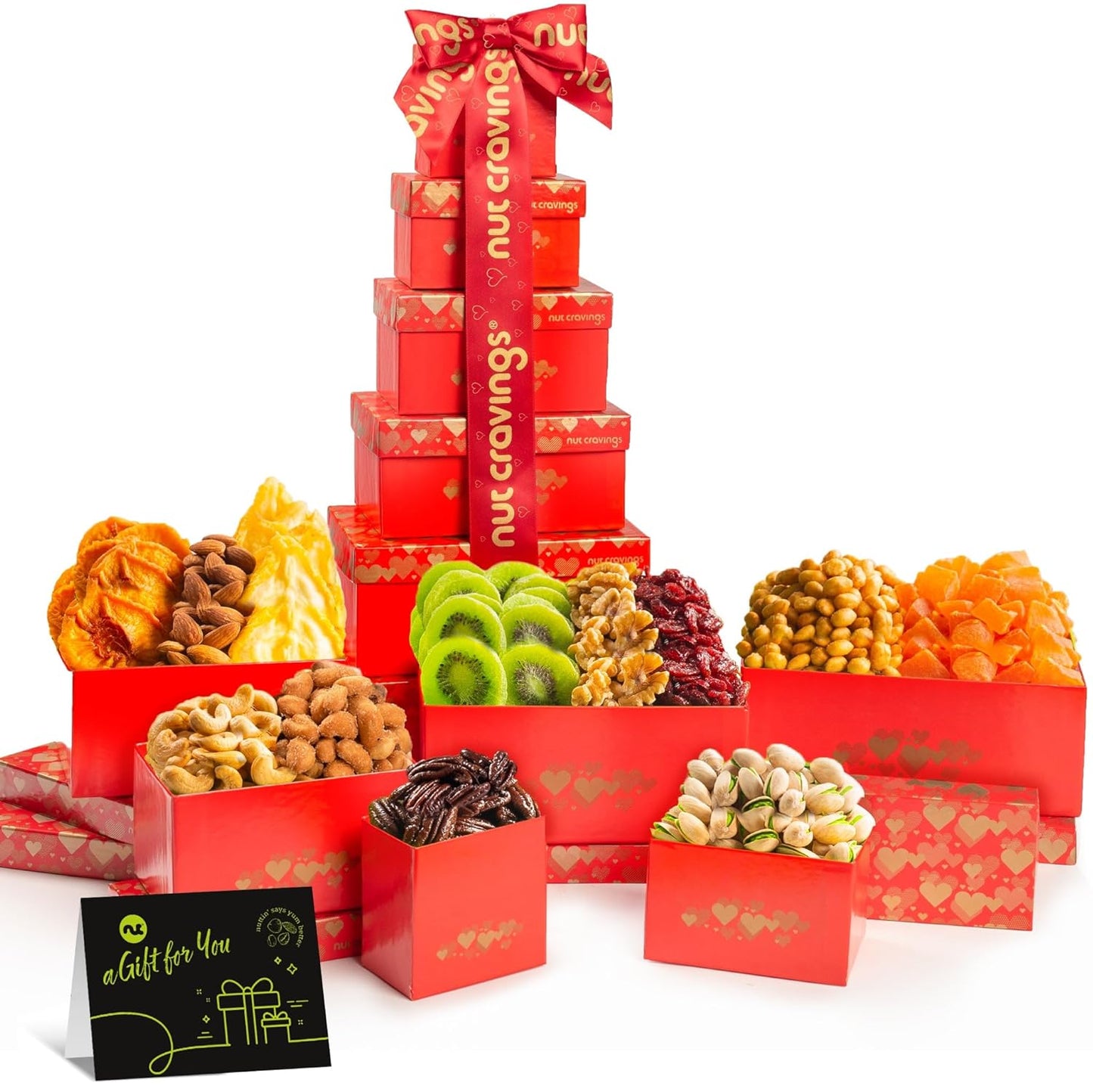 Nut Cravings Halloween Treats Gift Basket with Dried Fruits
