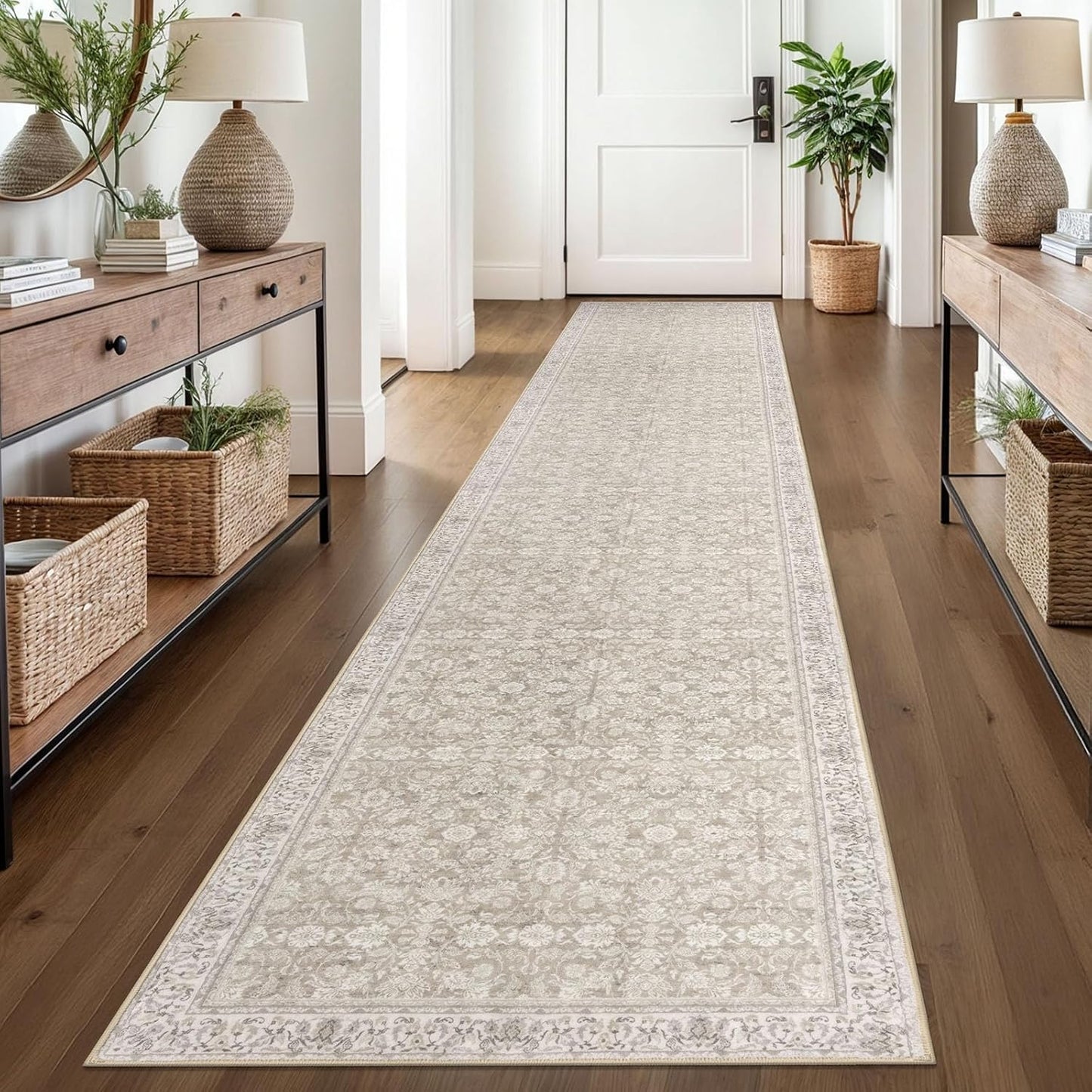 2.6x14 Washable Runner Rug for Kitchen, Soft Non-Slip Design