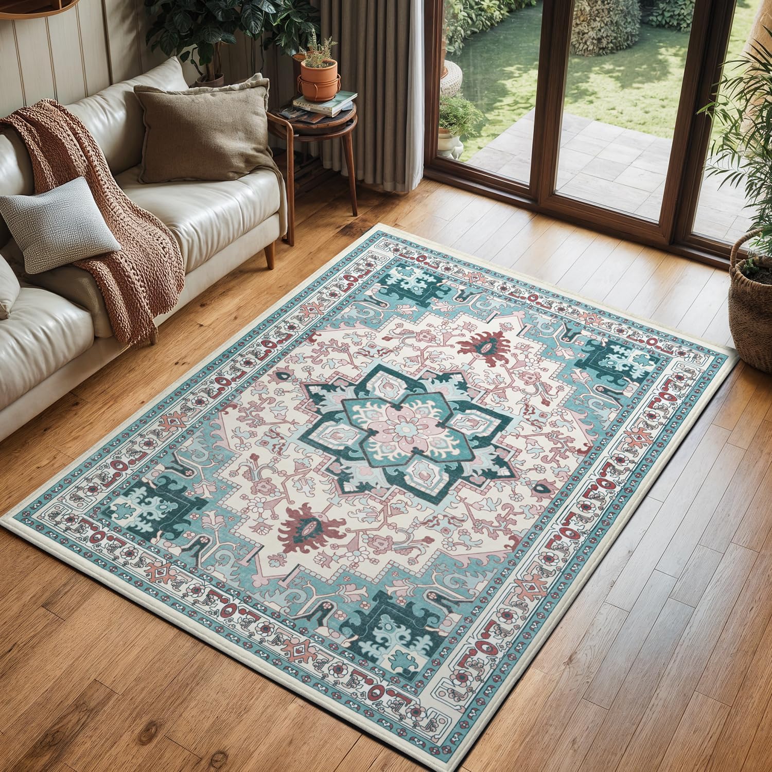 Lofus 3x5 Area Rugs for Living Room, Soft Vintage Boho Carpet