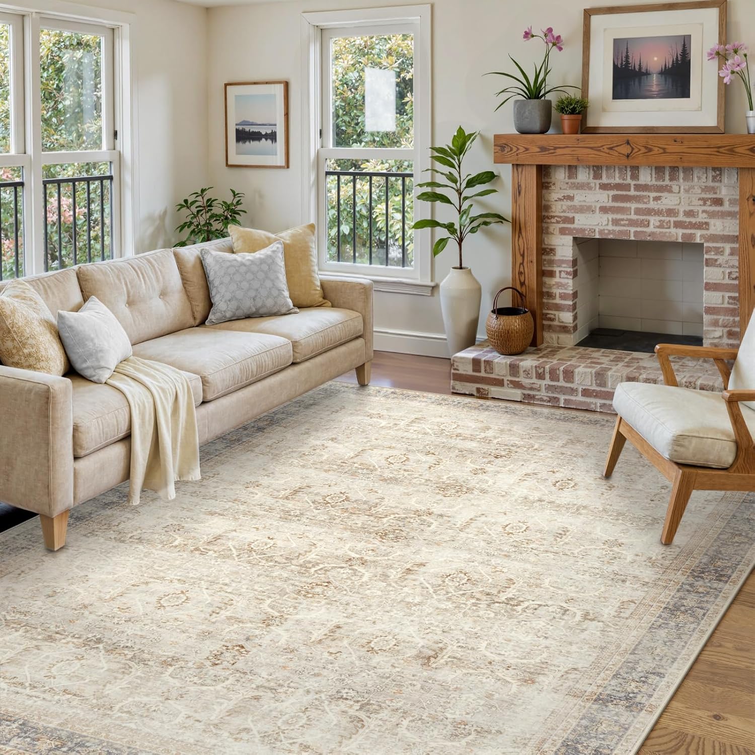 Collive Large Area Rug 9x12 for Living Room and Bedroom