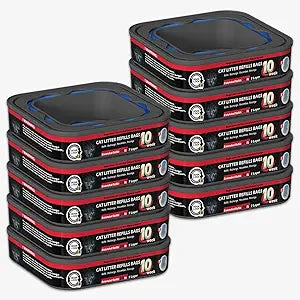 10 Pack Cat Litter Refill Bags for Genie Standard Plus XL