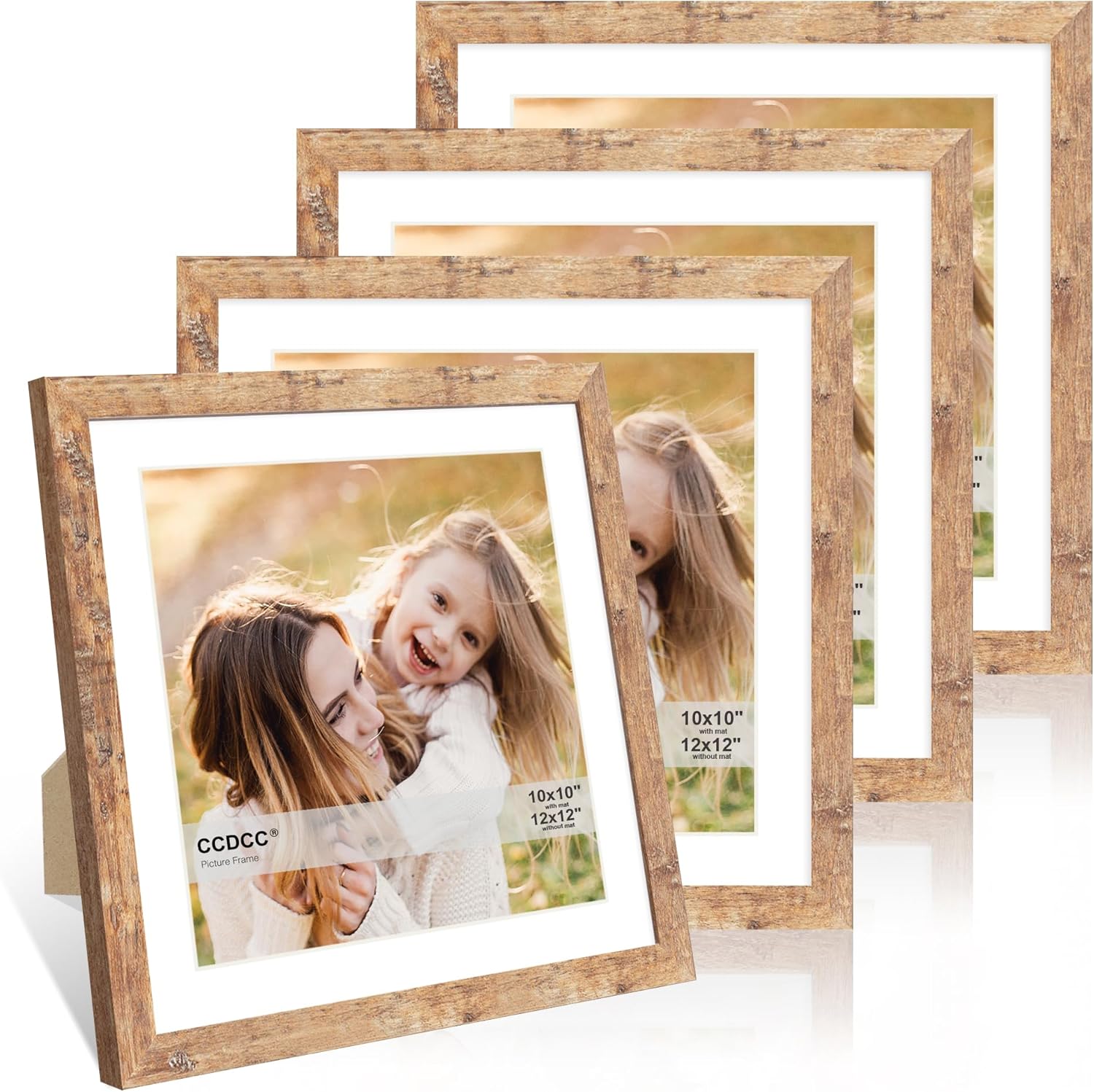 12x12 Picture Frame Set of 4 for Art and Photos Display