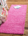 Unique Loom Solid Shag Area Rug 2 ft x 6 ft 5 in Runner - Plush Taffy