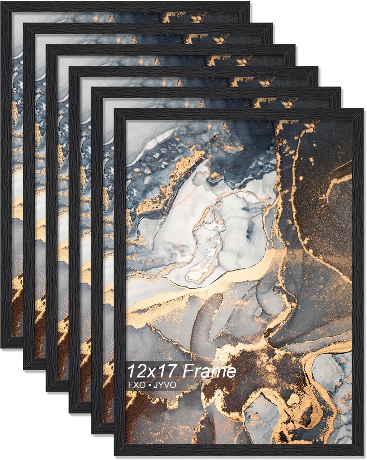 Engineered Wood 12x17 Picture Frame Set of 6 for Your Photos