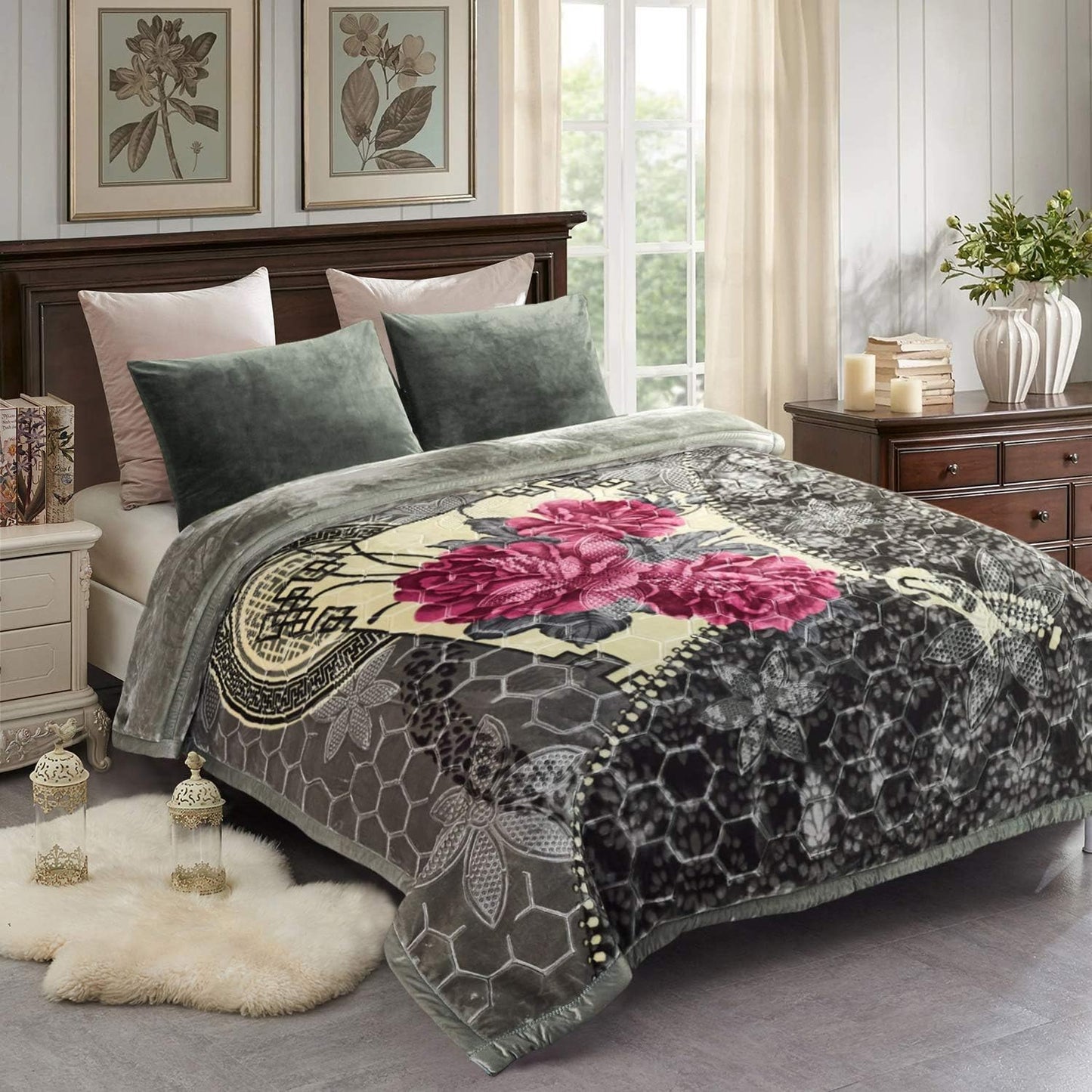 JML Fleece Blanket King Size, Soft & Warm Korean Raschel Style