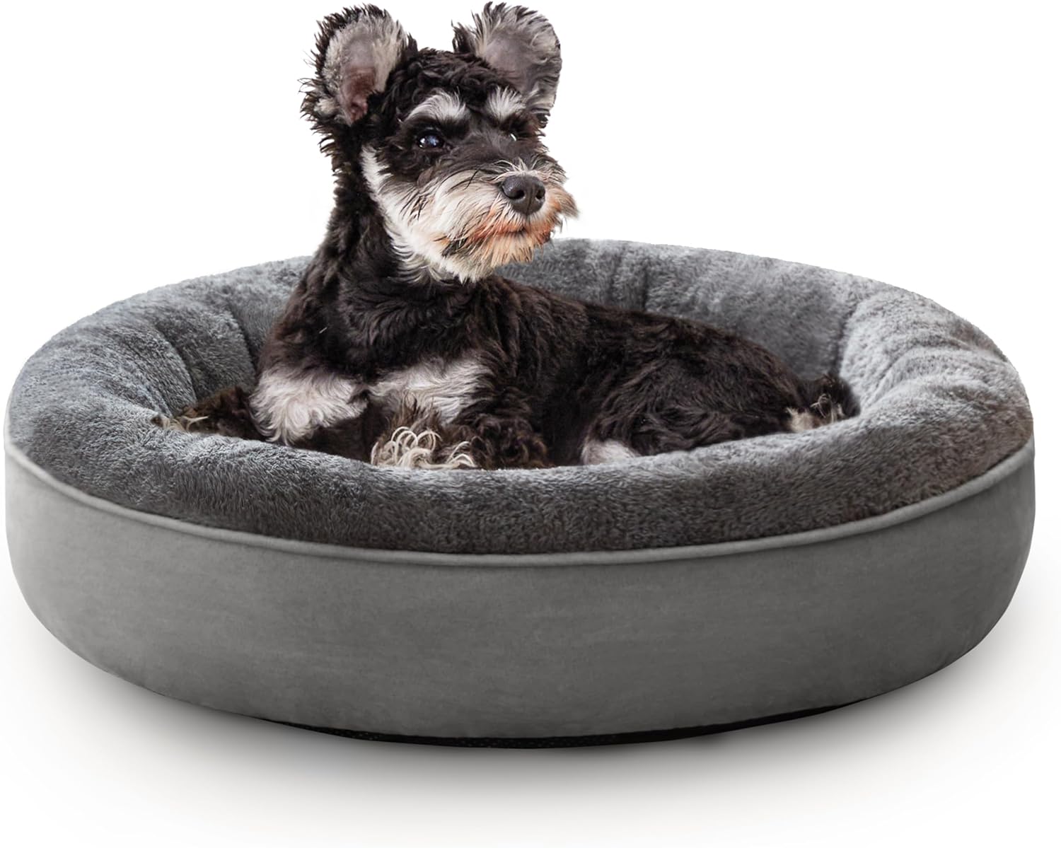Love's Cabin Round Donut Cat and Dog Cushion Bed for Pets