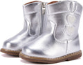 Infant Toddler PU Leather Cowboy Boots - Round Toe Mid Calf