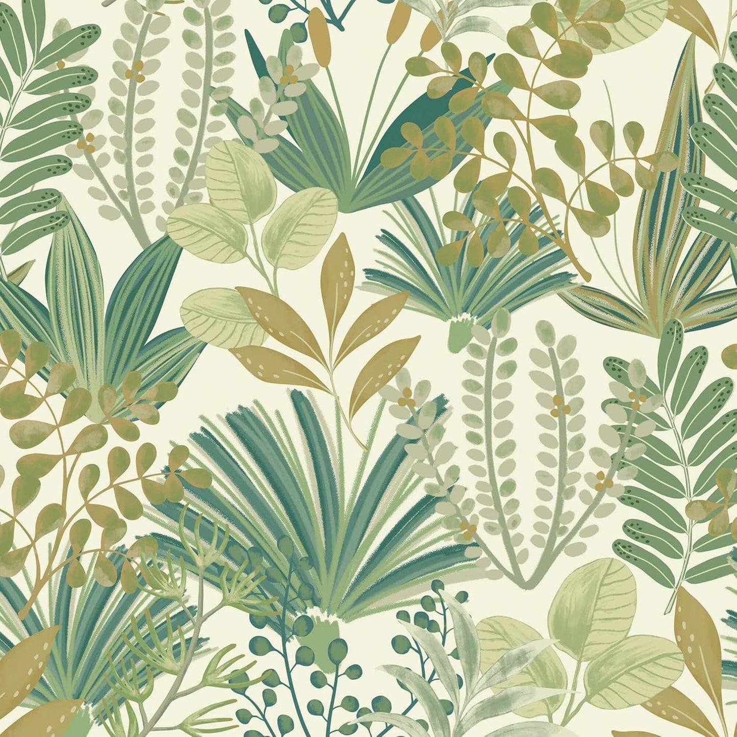 Ismoon Green Peel and Stick Wallpaper for Tropical Decor