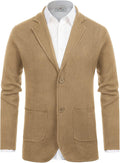 Men's Cardigan Sweater Shawl Collar Knit Blazer Jacket - Smart Casual