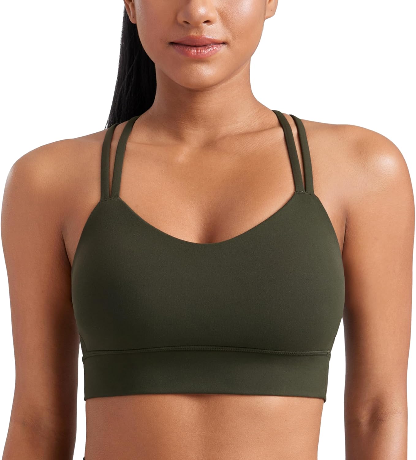 CRZ YOGA Softness Mold Butterluxe Strappy Longline Sports Bra