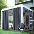 Outdoor Patio Curtains 4 Panels 54x84 in Grey - Waterproof Privacy