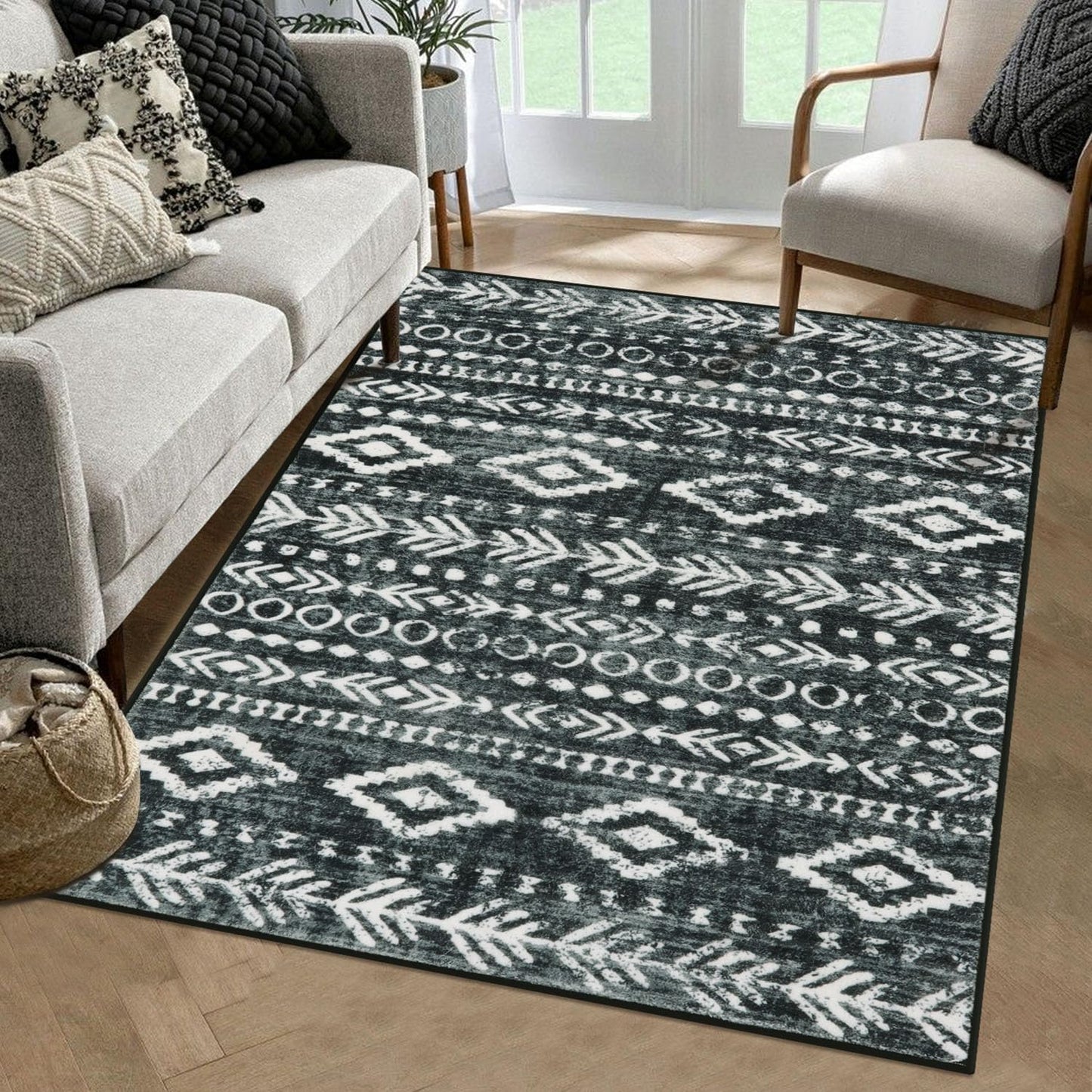 Lahome Boho Moroccan Non-Slip Kitchen Rug: Soft, Washable, Stylish!