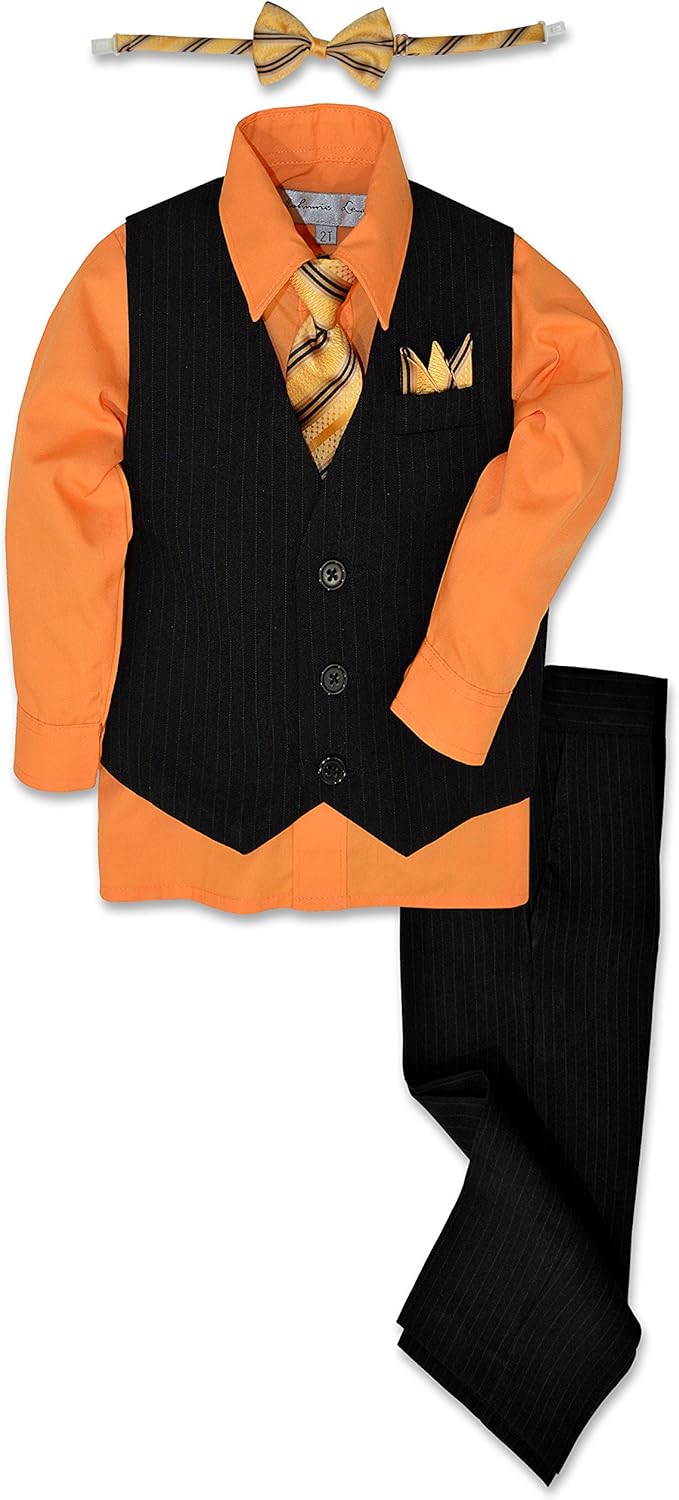 Pinstripe Boys Formal Dresswear Vest Set for Stylish Occasions