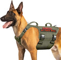 OneTigris Tactical Large Dog Harness - Metal Buckles, Heavy Duty
