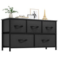 YITAHOME Dresser with 5 Drawers - Black Fabric Storage Tower