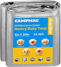 CAMPMAC Extra Heavy Duty Tarp 6ftx20ft 16 Mil - Rugged All-Weather