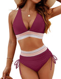 Blooming Jelly High Waisted Bikini Set - Tummy Control Swimwear