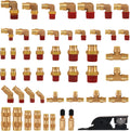 49 Pcs Brass DOT Air Line Fittings Assortment - Complete Repair Kit