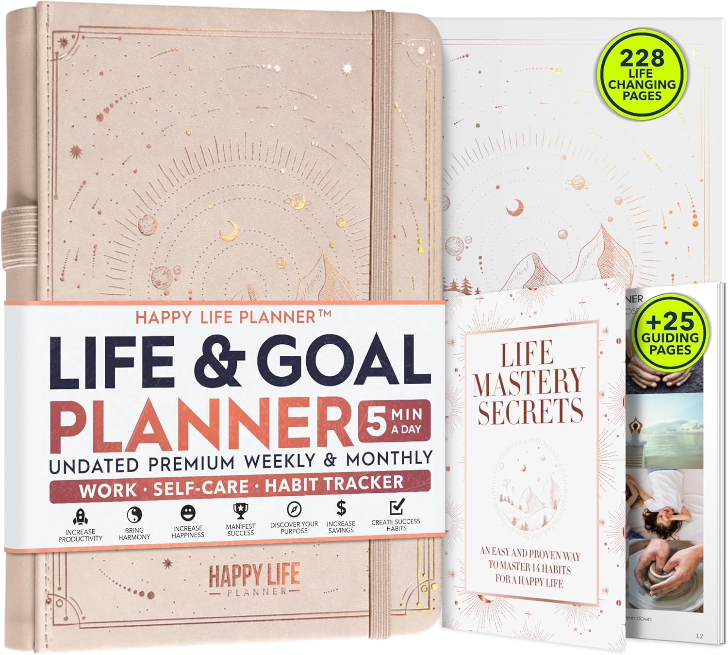 Life Mastery Planner for Productivity, Goals & Happiness