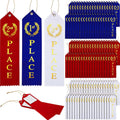 Award Ribbons 300 Pack 1st 2nd 3rd Place Flat Carded Set - Bulk Event