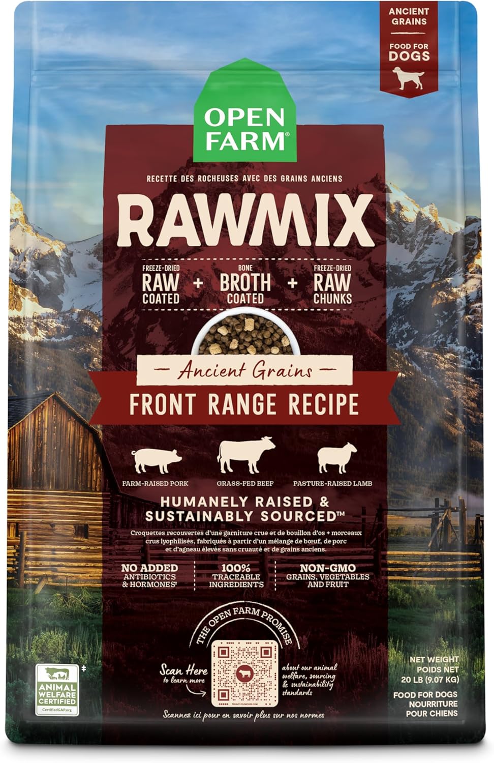 Open Farm RawMix Dry Dog Food with Ancient Grains for Dogs