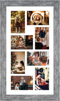 11.8x21.8 Picture Frame Display 8 Opening 4x6 Collage - Grey Wood