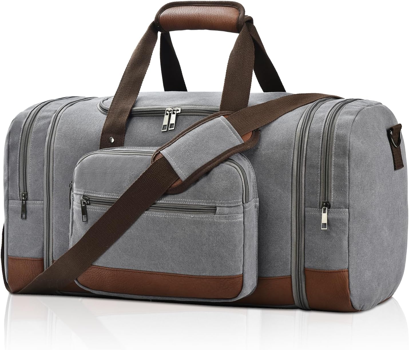 Litvyak 50L Canvas Travel Duffle Bag for Weekend Getaways