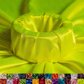 Neon Yellow Charmeuse Satin Fabric by the Yard - Silky 58/60 in