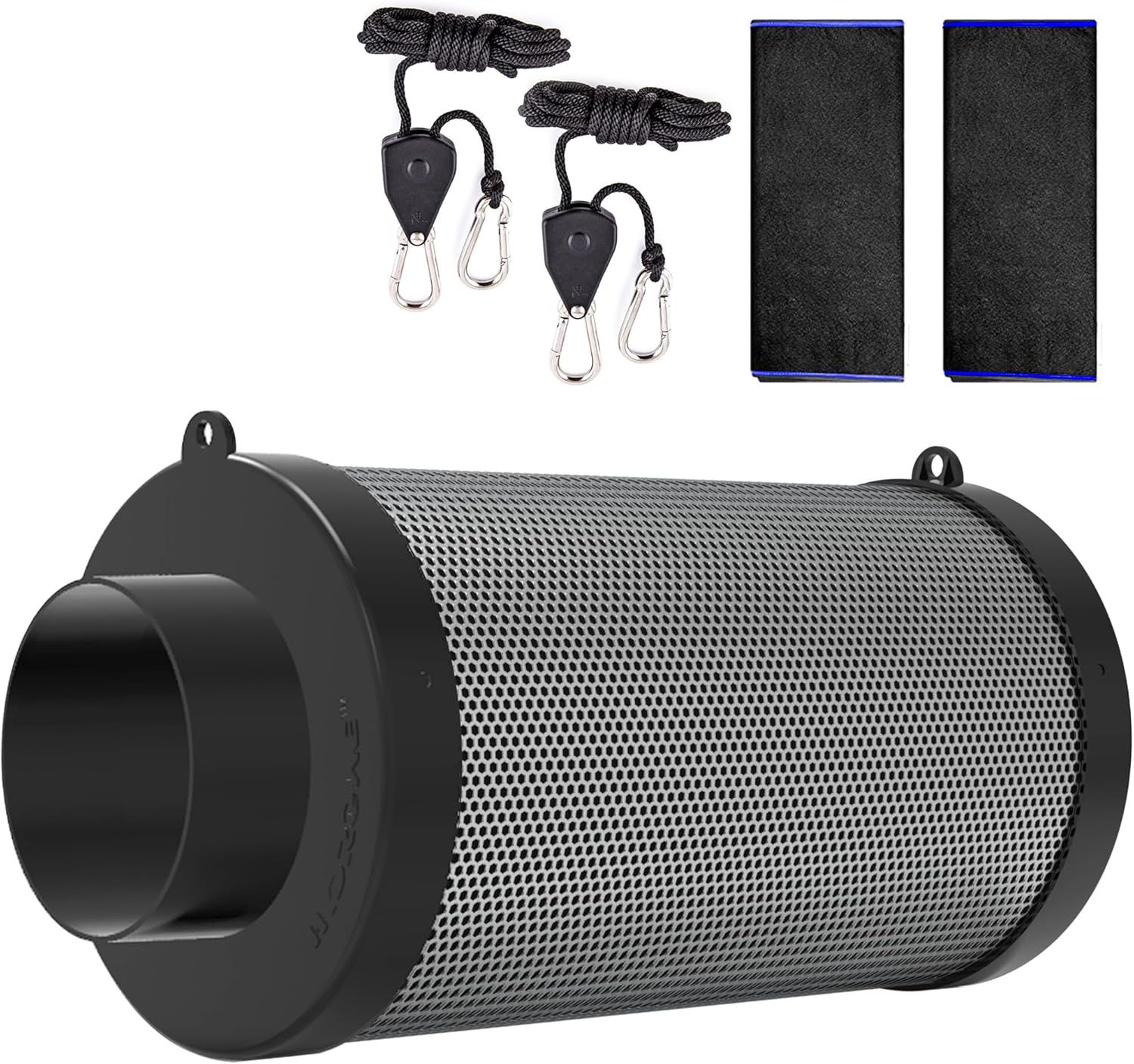 4 Air Carbon Filter for Grow Tent - Odor Control, Virgin Charcoal, Pre-Filter - HYDROWE