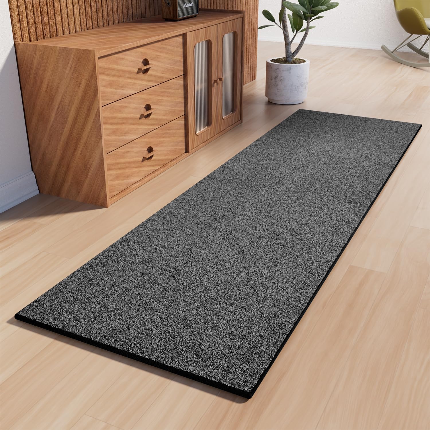 Runner Rug with Non Slip Rubber Backing for Kitchen and Hallway