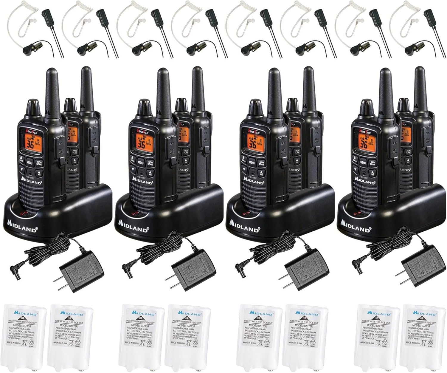 Midland LXT600BBX4 Walkie Talkies for Business - 36 Channels