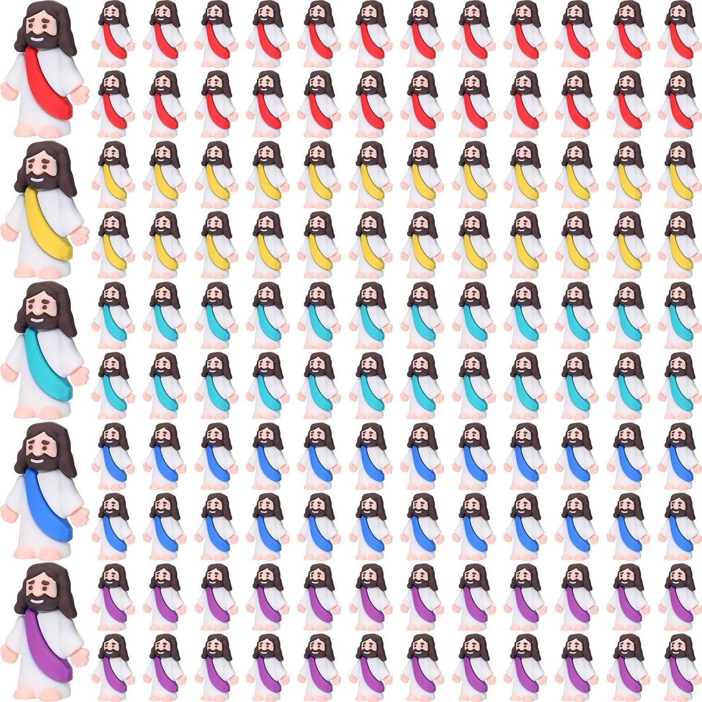 Barydat 200 Pack Mini Jesus Figurines for Religious Events